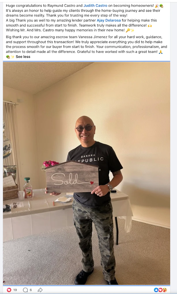 Raymund and Judith Castro celebrating becoming new homeowners